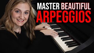 How to Practice Beautiful Arpeggios on Piano  Beginner Lesson [upl. by Harwell]