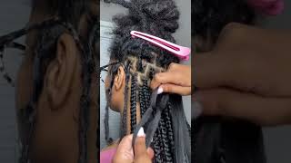 Braids Over Locs 🤯 braids locs transformation naturalhair [upl. by Kcinomod]