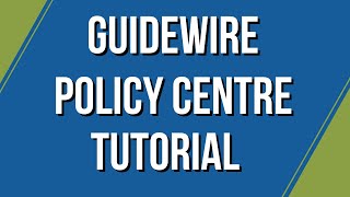 Guidewire Policy Center Training  Guidewire Policy Center Tutorial  Guidewire Policy Center videos [upl. by Gisele384]