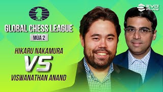 AMERICAN GAMBITS VS GANGES GRANDMASTERS Defeat Viswanathan Anand Hikaru Nakamura Get The First Win [upl. by Aruol]