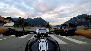 Riding around Lake Como sunset ride to Bellagio  Italy  road SP 583 [upl. by Jesselyn]