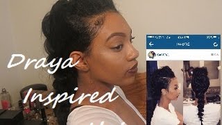 Pull through Braid Draya Inspired Hair Protective Style [upl. by Selima148]