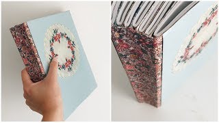 How to make an easy no sew journal  step by step tutorial  DIY [upl. by Akirdnas]