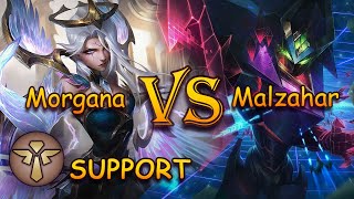 Morgana vs Malzahar  Support  Full game  League of Legends  patch 1324 [upl. by Akimrej323]