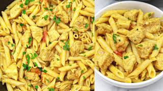 Chicken Curry Pasta Recipe Coconut Milk Curry Pasta [upl. by Nerad]