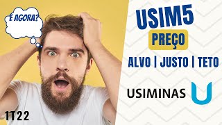 USIMINAS USIM5 Preço ALVO JUSTO e TETO  Vale a Pena comprar USIM5 usim5 usim3 usiminas [upl. by Ahern955]