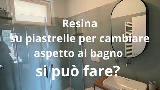 bagno in resina su piastrelle [upl. by Nnairrehs]