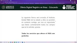 ¿Quieres terminar tu PRIMARIA y SECUNDARIA GRATUITOINEA Oferta digital registro en línea [upl. by Salomi]