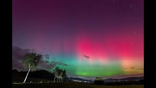 Polarlichter am Donnerstag 10Oktober 2024 über Südhessen [upl. by Sesylu]