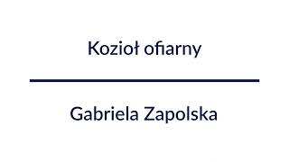 Kozioł ofiarny  Gabriela Zapolska  Audiobook Całość [upl. by Behlke]