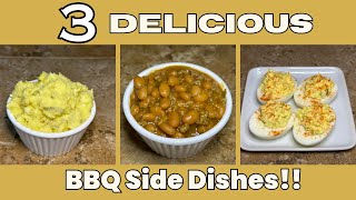 3 AMAZING BBQ SIDE DISHES POTATO SALAD BAKED BEANS DEVILED EGGS [upl. by Lull]