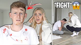 I GOT INTO A FIGHT PRANK ON GIRLFRIEND protective [upl. by Ahsakat100]