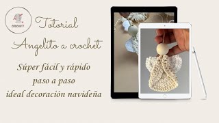 Angelito adorno navideño a crochet paso a paso [upl. by Nicoline285]