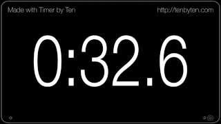 1 minute timer countdown with tenths full screen [upl. by Aronel]