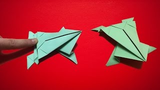 Zıplayan Kurbağa Nasıl Yapılır   Kağıttan  Origami [upl. by Hsirt]