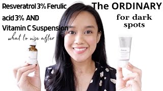 The Ordinary Resveratrol and Ferulic Acid Serum  Vitamin C Suspension  what products to use after [upl. by Kast]