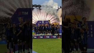 The Champions of Italy lift the trophy 🤩🏆 IMInter Shorts [upl. by Puiia]