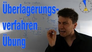 Überlagerungssatz  Übung 1  Elektrotechnik in 5 Minuten ET5M [upl. by Rialb]