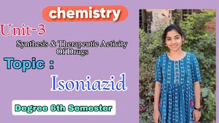 Isoniazid Drug  Chemistry  Synthesis amp Therapeutic Activity Of Drugs  BSc 6th Semester  UG  OU [upl. by Pfeifer]