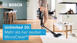 Reinigt überall perfekt – Unlimited 10 AkkuStaubsauger  Bosch Staubsauger [upl. by Kenay287]