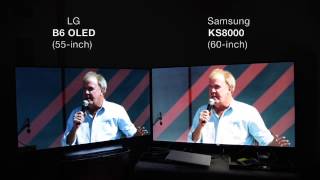 Amazon HDR LG B6 OLED vs Samsung KS8000 [upl. by Llenyt515]