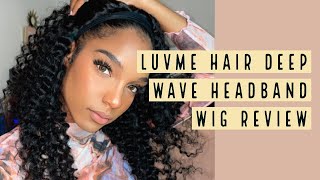 LuvME Hair Deep Wave Headband Wig Review [upl. by Ferriter374]