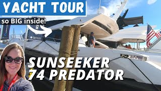 YACHT TOUR  Sunseeker 74 Predator Walkthrough [upl. by Halil]