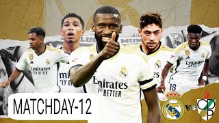 Real Madrid CF VS CD Pamplona । Matchday  12 । La Liga । eFootball™24 official [upl. by Idnic]