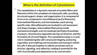 what is the definition of cytoskeleton [upl. by Rimidalb25]