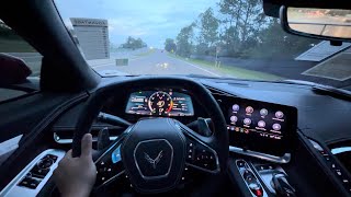 2024 CHEVROLET CORVETTE C8 DRIVING POV CLOUDY ASMR [upl. by Neelyk]