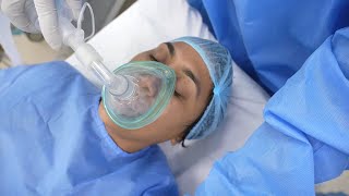 Girl Nervous before Anesthesia Intubation  Special Surgery [upl. by Ahsekan]