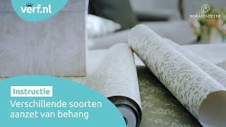 Verschillende soorten aanzet van behang  Behang instructies  Verfnl [upl. by Senhauser]