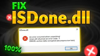 ISDonedll Error Fix Windows 10  8  7  How to fix isdonedll error while installing Games [upl. by Lohman625]