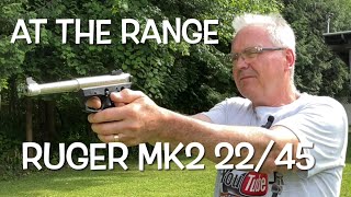 Ruger MK2 2245 22lr target pistol at the range [upl. by Ahseuqram]