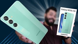 Samsung Galaxy M55s 5G Unboxing review amp details [upl. by Orfurd]