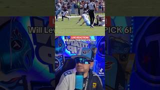 WILL LEVIS Throws WORST Pick 6 INTERCEPTION EVER vs Bears Titan Anderson REACTION shorts fyp [upl. by Auqenet428]