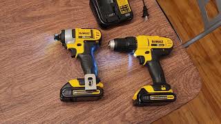 DEWALT 20V MAX Cordless Drill and Impact Driver Power Tool Combo [upl. by Ahsinek]