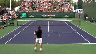 Roger Federer Practice 2014 BNP Paribas Open Part 1 [upl. by Hiett]