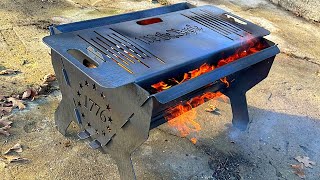 The Ultimate Portable Fire Pit Its Also a Wood Fire Grill [upl. by Glinys]