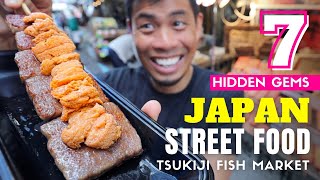 Tsukiji Fish Market New amp Hidden Gems Japanese Street Food [upl. by Letnahs63]