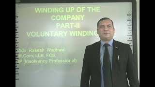 Winding up of CompanyII as per Insolvency amp Bankruptcy Code 2016 Voluntary Winding Up [upl. by Aseral]