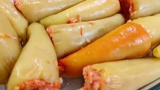 Фаршировала перец и остался лишний фарш приготовила из него ёжики Stuffed peppers [upl. by Moshe]