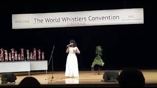 Swetha whistlng Pattum Naane at the World Whistling ConventionJapan [upl. by Okime469]