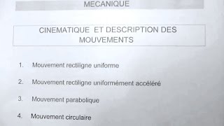 Mecanique 1  mouvement rectligne uniforme  lycée  terminale S [upl. by Dibb]