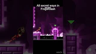 Fingerdash all secret waysswag routes geometrydash gd shorts [upl. by Carmen]