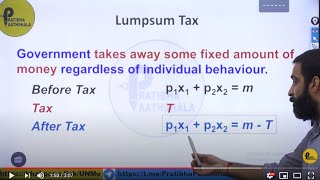 Lumpsum Tax and Budget Line  Intermediate Microeconomics I  VARIAN CHAPTER 2 BA H Economics [upl. by Nylodnarb81]