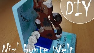 Buchstütze aus Holz Miau  DIYTutorial [upl. by Ecnaralc]