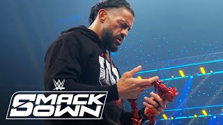 Roman Reigns Solo Sikoa Clash with Bloodline in Chaos  WWE SmackDown 101824  WWE on USA [upl. by Caria]