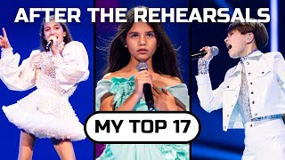 Junior Eurovision 2024  My Top 17  After the Rehearsals [upl. by Sardella]