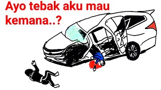 SERAM Kisah Ilustrasi Kecelakaan Mobil VANESSA ANGEL Hingga Meninggal  Cara Menggambar [upl. by Ahsimot]